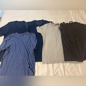 Travis Mathew Men's Large, V-Neck T-Shirt Bundle of 5